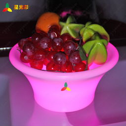 科技點(diǎn)亮生活 工廠直銷遙控變色LED發(fā)光果盤，婚慶家居新寵